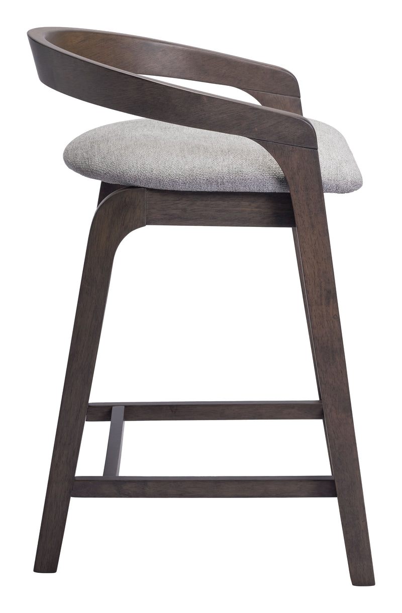 Troy Counter Stool (Set of 2) Dove Gray & Espresso
