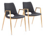 Desi Dining Chair (Set of 2) Black & Gold