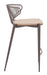 Silues Counter Stool (Set of 2) Taupe & Brown