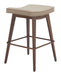 Divat Counter Stool (Set of 2) Beige & Walnut
