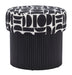Boto Storage Ottoman Black & White