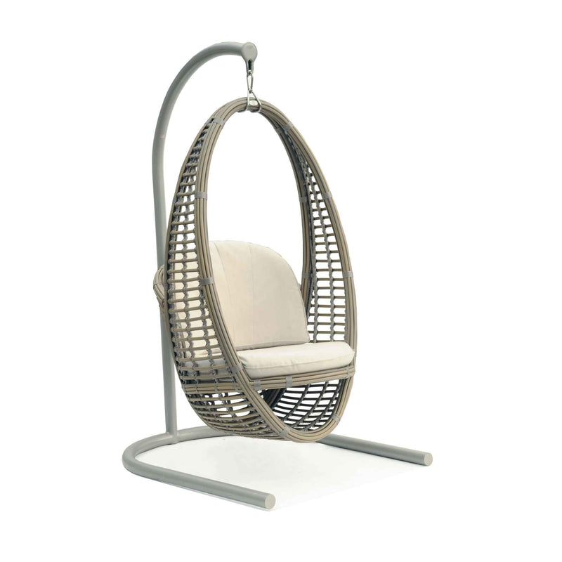 Heri Hanging Chair with Frame and Sunbrella Cushions