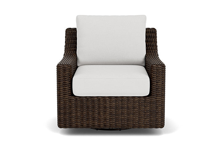 Mesa Swivel Glider Lounge Chair in Pecan Finish