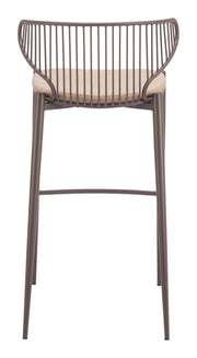 Silues Barstool (Set of 2) Taupe & Brown