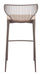 Silues Barstool (Set of 2) Taupe & Brown