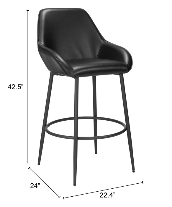 Vila Barstool (Set of 2) Black