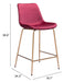 Tony Counter Stool Red & Gold