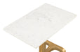 Clement Side Table White & Gold