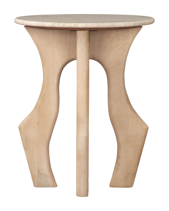 Eda Side Table White & Natural