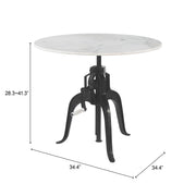 Mufid Bistro Table White & Black
