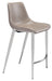 Magnus Counter Stool (Set of 2) Brown & Silver