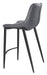 Magnus Counter Stool (Set of 2) Dark Gray & Black