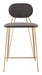 Georges Counter Stool (Set of 2) Gray & Gold