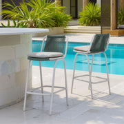 Luft Barstool (Set of 2) White & Green