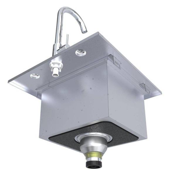 15" Texan Series Over/Under Bar Sink w/Cold Water Faucet & Basin Cover