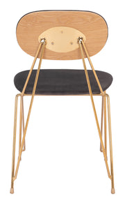 Georges Dining Chair (Set of 2) Gray & Gold