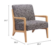 Runa Accent Chair Gray & Natural