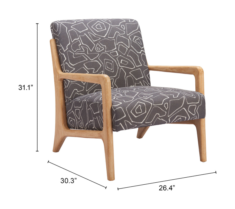 Runa Accent Chair Gray & Natural
