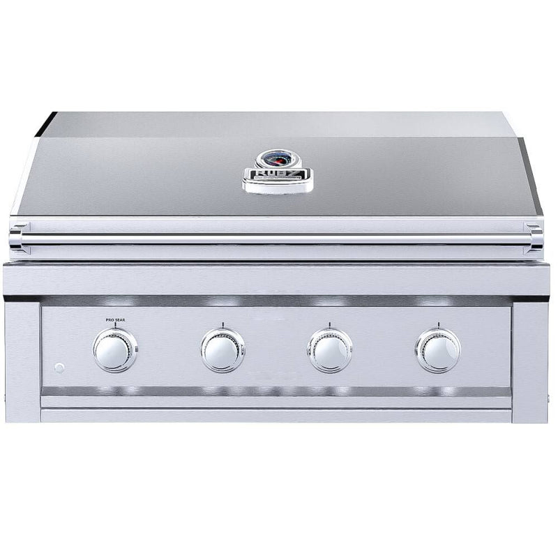 Ruby 36" 4 Burner Pro-Sear w/LED Lights, High Heat Searing Grate