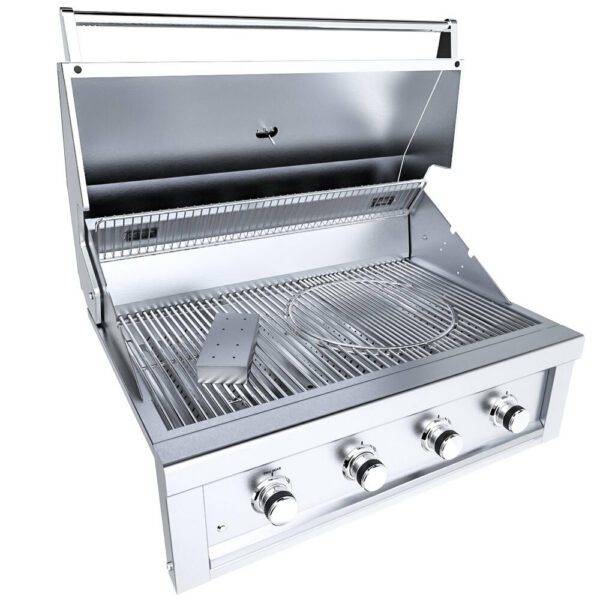 Ruby 36" 4 Burner Pro-Sear w/LED Lights, High Heat Searing Grate