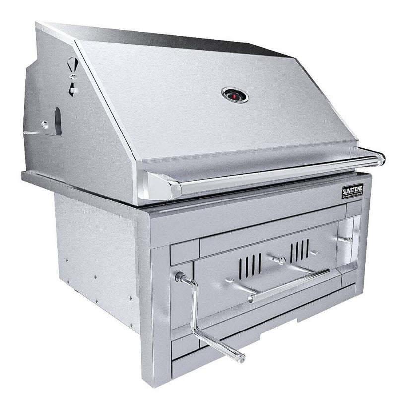 28" Single Zone 304 Stainless Steel Charcoal Grill