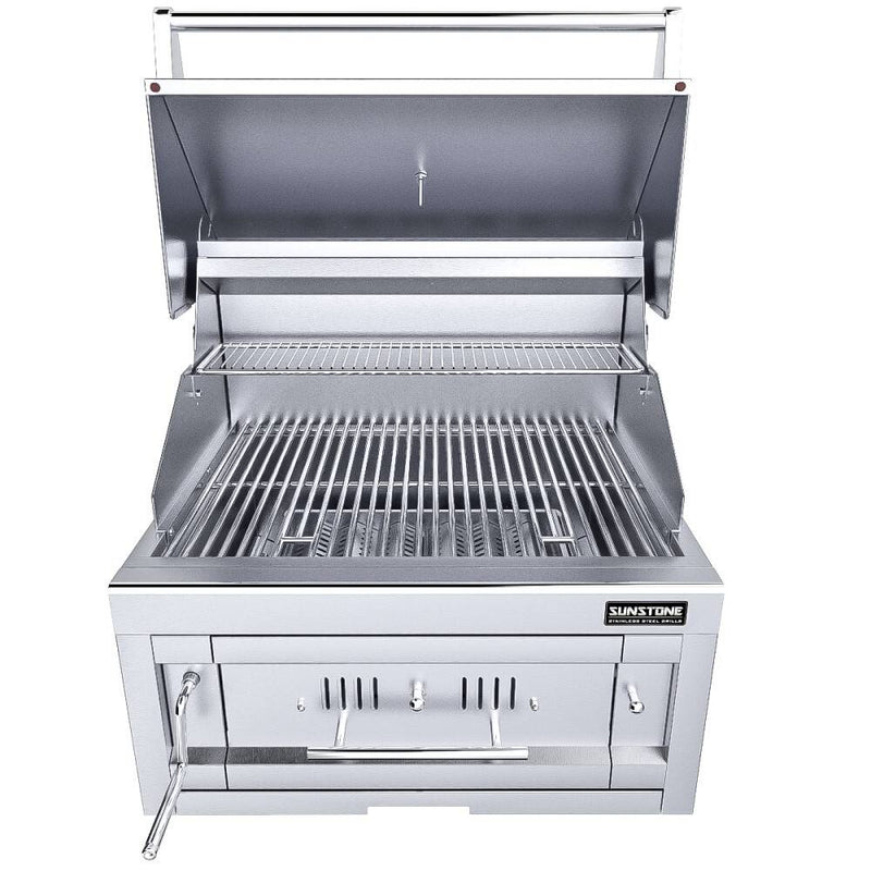 28" Single Zone 304 Stainless Steel Charcoal Grill