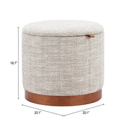 Fije Storage Ottoman Gray