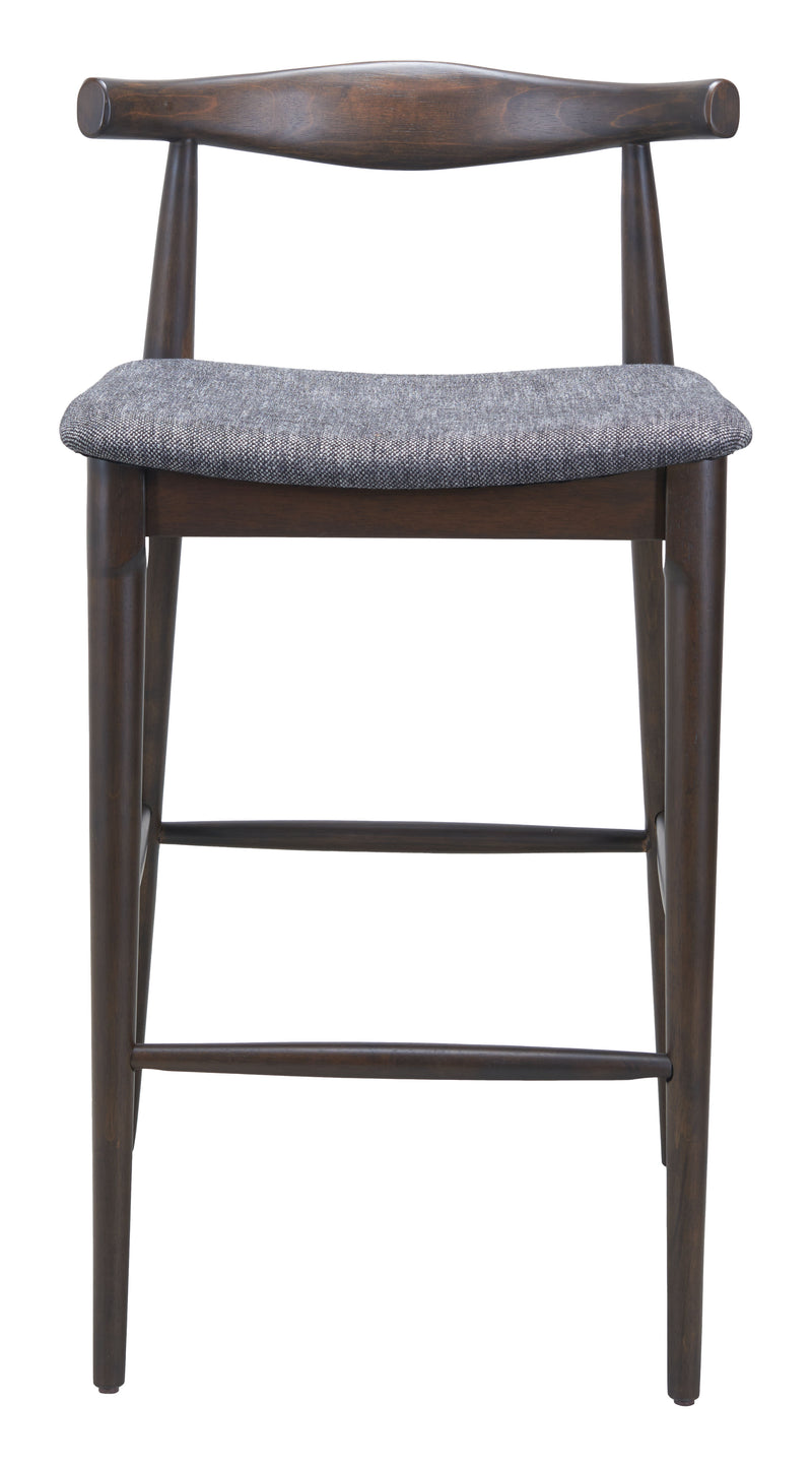 Tuzka Barstool (Set of 2) Gray & Espresso