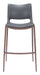 Ace Barstool (Set of 2) Dark Gray & Walnut