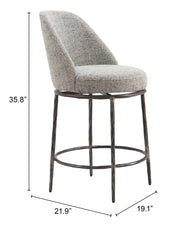 Nordhavn Swivel Counter Stool Gray