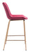 Tony Counter Stool Red & Gold