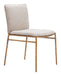 Nordvest Dining Chair Beige & Gold