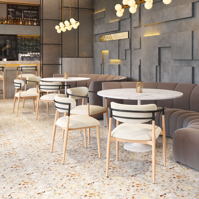 Equinox Dining Chair (Set of 2) Oyster Gray & Natural