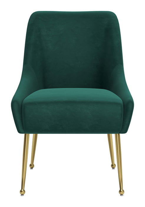 Maxine Dining Chair Green & Gold