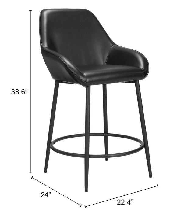 Vila Counter Stool (Set of 2) Black