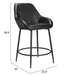 Vila Counter Stool (Set of 2) Black