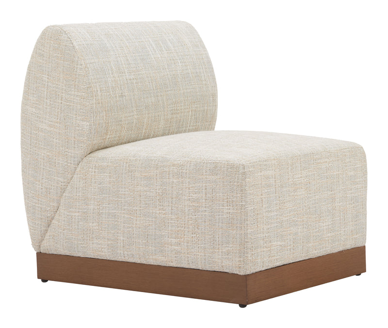 Christy Armless Chair Beige