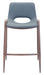 Desi Counter Stool (Set of 2) Azure Gray & Walnut