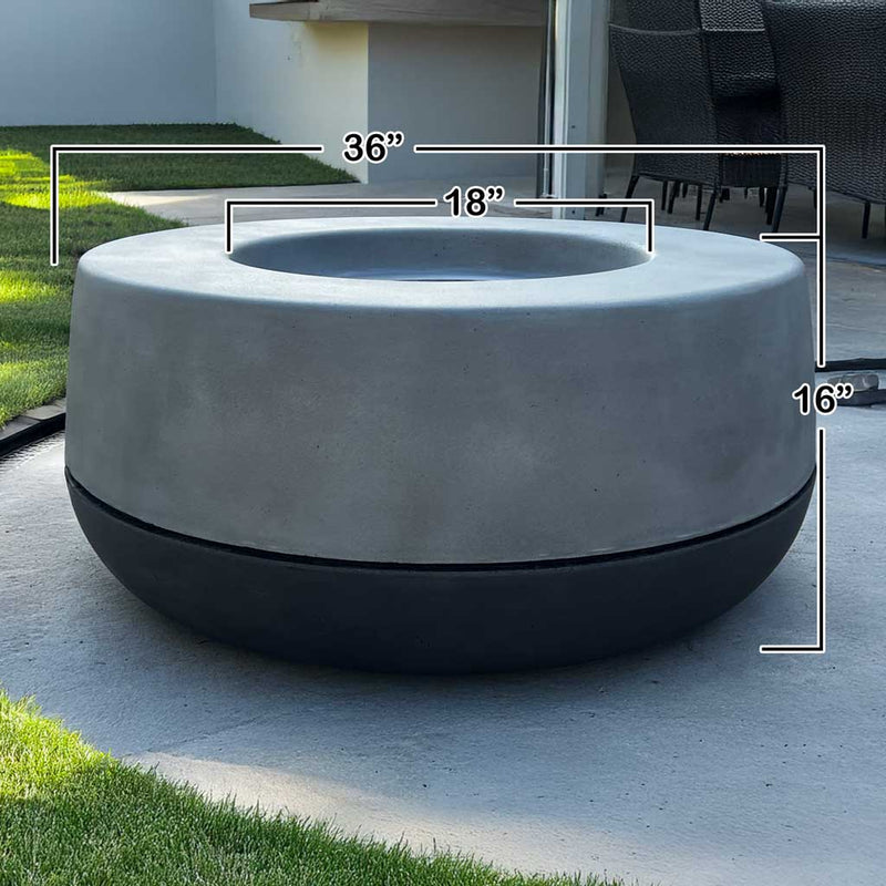 Concrete Cornhole 36" Tumbler Firepit