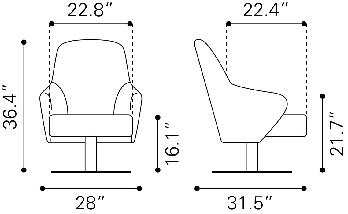 Withby Accent Chair Gray