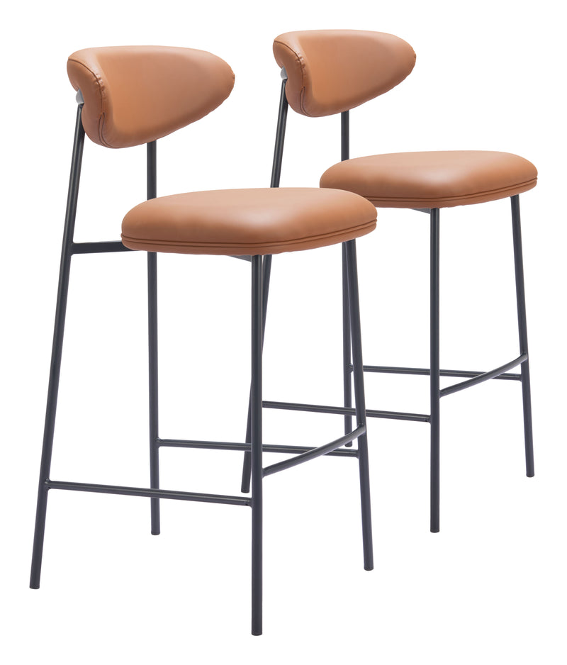 Rorun Barstool (Set of 2) Brown