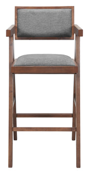 Delhi Barstool (Set of 2) Gray & Walnut