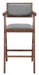 Delhi Barstool (Set of 2) Gray & Walnut