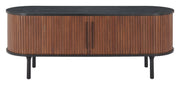 Koriana Entertainment Stand Black & Walnut