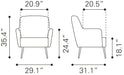 Tasmania Accent Chair Vintage Brown