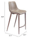 Magnus Counter Stool (Set of 2) Brown & Walnut