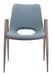 Desi Dining Chair (Set of 2) Azure Gray & Walnut