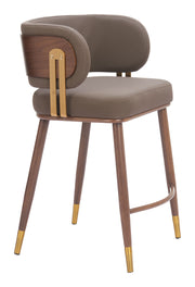 Brew Counter Stool Brown & Walnut