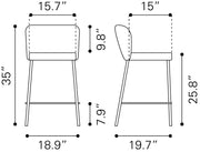 Linz Counter Stool (Set of 2) Cream