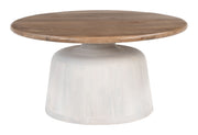 Goblet Coffee Table Brown & White